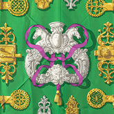 エルメス カレ90 FERRONNERIE 鉄細工 スカーフ グリーン マルチカラー シルク レディース HERMES 【中古】